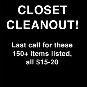 Closet Cleanout Announcement